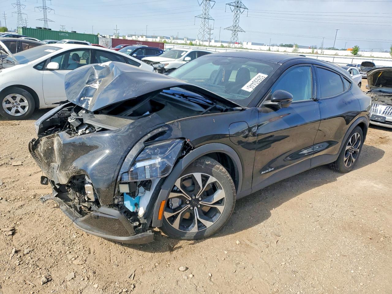 2025 Ford Mustang Mach-E VIN 3FMTK1R4XSMA26555 COPART salvage auction — Front End, IL - SALVAGE CERTIFICATE, sold $5,600 on 2026-07-09 (photo 1)
