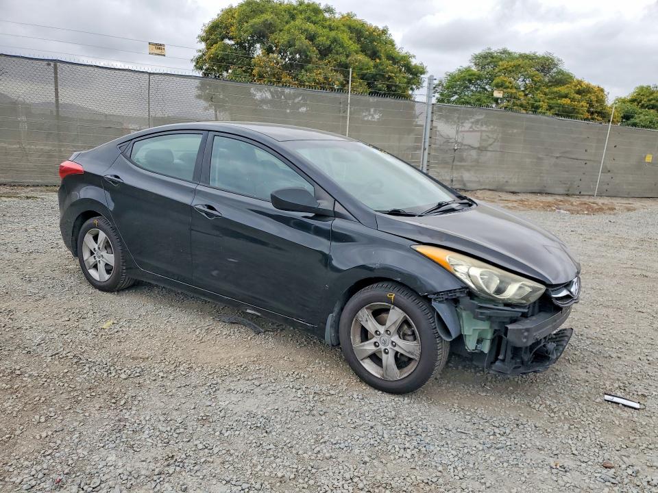 2013 Hyundai Elantra VIN KMHDH4AE6DU827118 COPART salvage auction — FRONT END, Ca - Salvage Certificate, sold $1,350 on 2026-07-10 (photo 4)