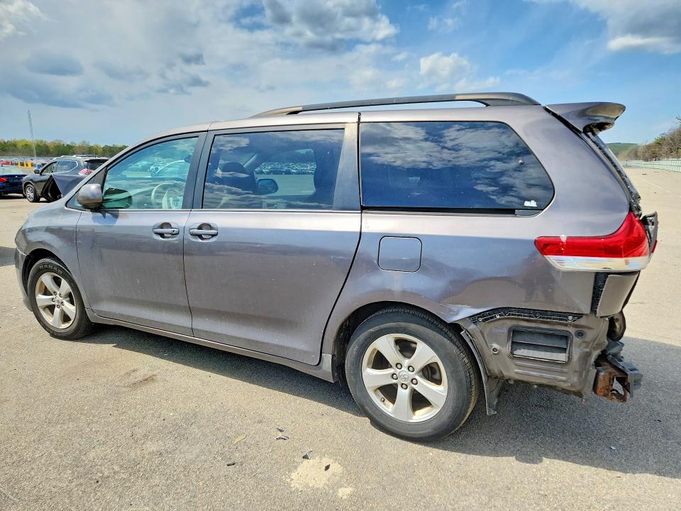 2013 Toyota Sienna VIN 5TDKK3DC1DS378520 COPART salvage auction — REAR END, NY - MV-907A SALVAGE CERTIFICATE, sold $900 on 2026-07-20 (photo 2)