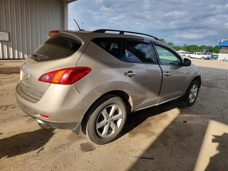 2009 Nissan Murano VIN JN8AZ18WX9W145750 COPART salvage auction — FRONT END, IN - CERT OF TITLE-SALVAGE TITLE, sold $350 on 2026-07-27 (photo 3)