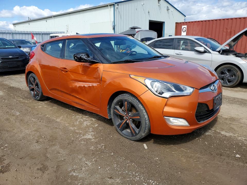 2012 Hyundai Veloster VIN KMHTC6AD8CU072632 COPART salvage auction — SIDE, On - Permit No Brand - Unfit, sold $1,250 on 2026-07-07 (photo 4)