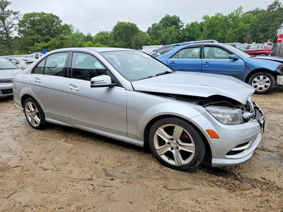 2011 Mercedes-benz C-klasse VIN WDDGF8BB8BR147651 COPART salvage auction — FRONT END, De - Salvage Certificate, sold $675 on 2026-07-07 (photo 4)