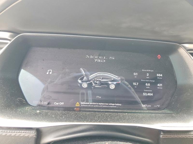 2017 Tesla VIN 5YJSA1E23HF232157 COPART salvage auction — FRONT END, Tx - Salvage Vehicle Title, sold $5,200 on 2026-07-24 (photo 9)
