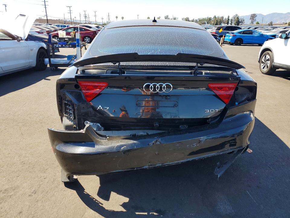 2013 Audi A7 VIN WAUYGAFC9DN053940 COPART salvage auction — REAR END, Ca - Salvage Certificate, sold $1,850 on 2026-07-16 (photo 6)