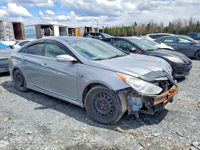 2014 Hyundai Sonata VIN KMHEC4A43EA118529 COPART salvage auction — FRONT END, Qc - Gravement Accidente, sold $200 on 2026-07-07 (photo 4)