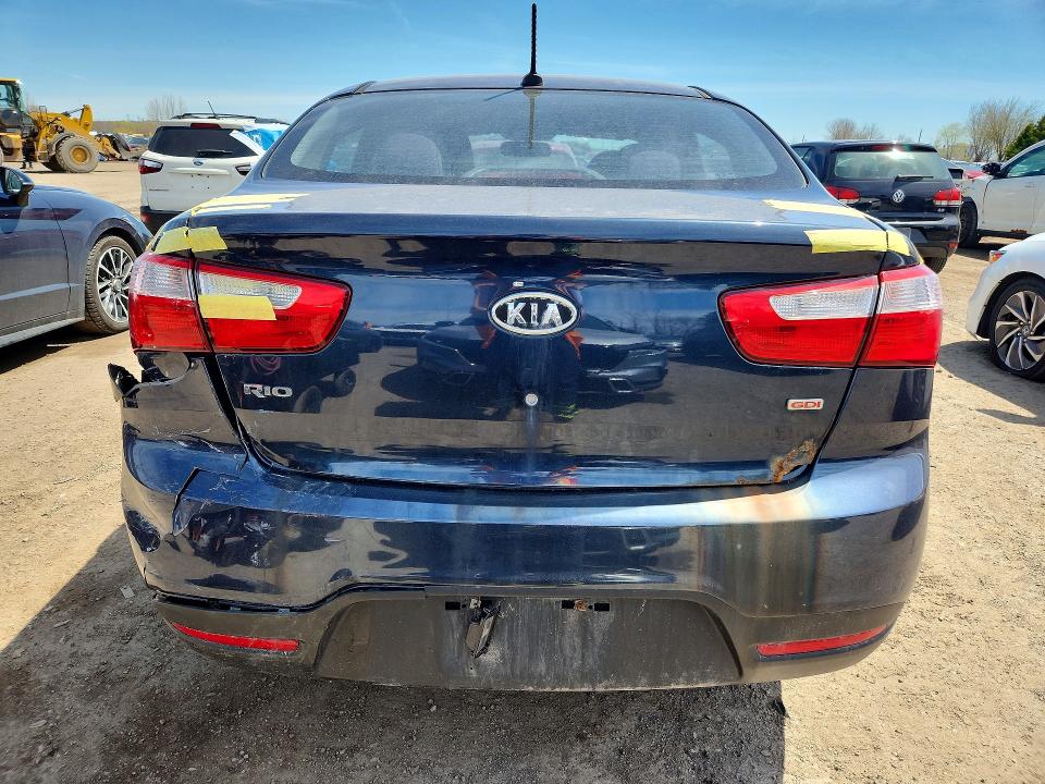 2013 Kia Rio VIN KNADM4A35D6127283 COPART salvage auction — REAR END, On - Permit Salvage, sold $425 on 2026-07-07 (photo 6)