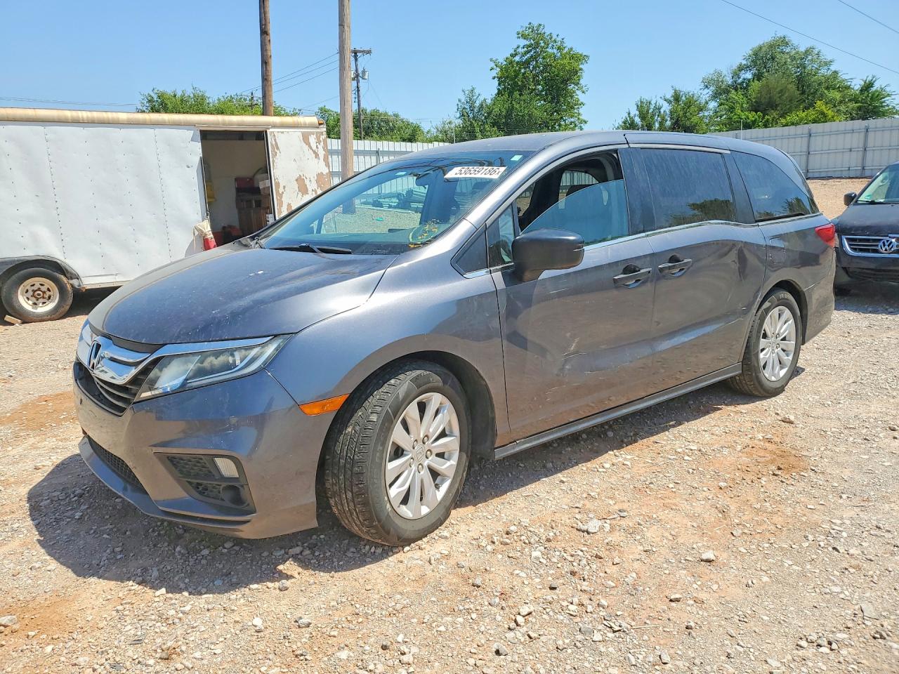 2019 Honda Odyssey VIN 5FNRL6H25KB114121 COPART salvage auction — Rear End, OK - CERT OF TITLE-SALVAGE, sold $3,400 on 2026-07-09 (photo 1)