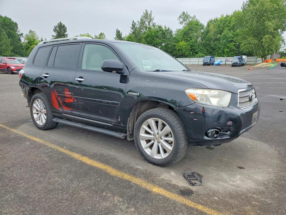 2009 Toyota Highlander VIN JTEEW44A892035932 COPART salvage auction — REAR END, Or - Salvage Title Certificate, sold $1,550 on 2026-07-06 (photo 4)