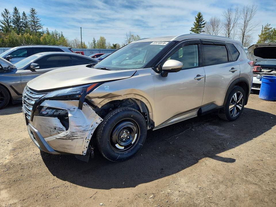 2025 Nissan Rogue VIN JN8BT3CB9SW147565 COPART salvage auction — FRONT END, ON - PERMIT SALVAGE, sold $5,600 on 2026-07-21 (photo 1)