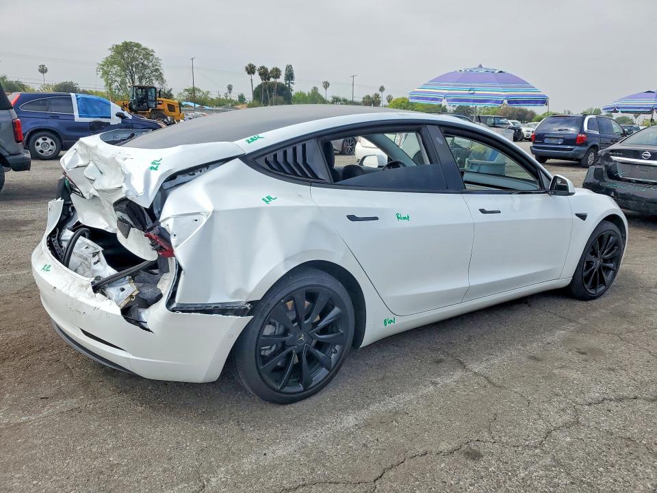 2020 Tesla VIN 5YJ3E1EB3LF807200 COPART salvage auction — REAR END, Ca - Salvage Certificate, sold $4,550 on 2026-07-28 (photo 3)