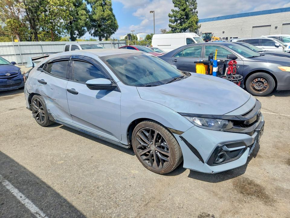 2021 Honda Civic VIN SHHFK7H45MU405443 COPART salvage auction — SIDE, Ca - Salvage Certificate, sold $3,400 on 2026-07-14 (photo 4)