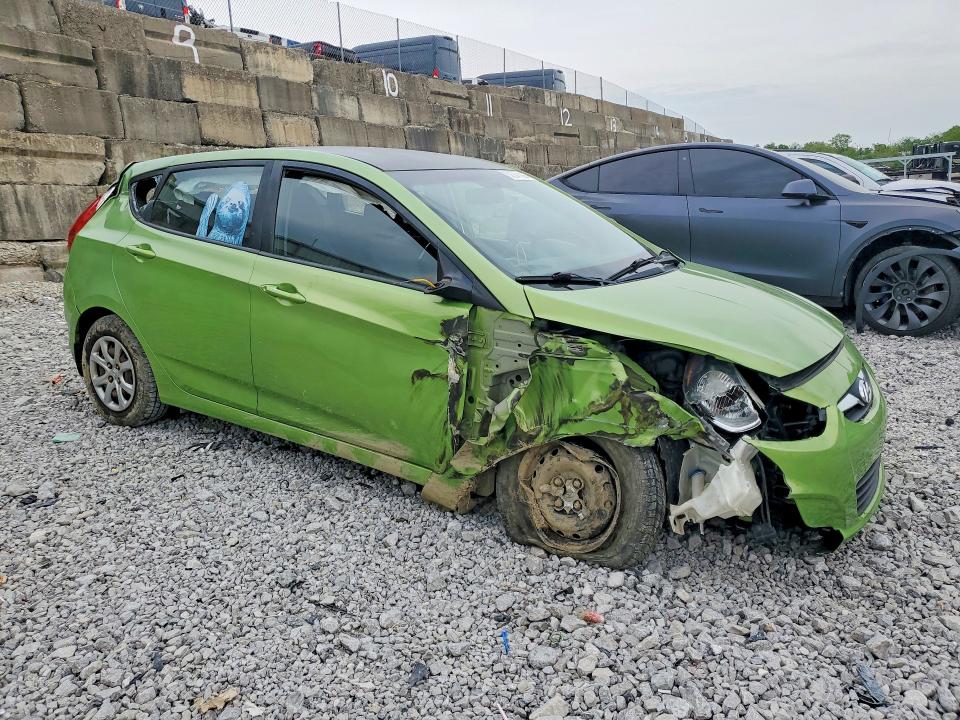 2012 Hyundai Accent VIN KMHCT5AEXCU040543 COPART salvage auction — FRONT END, KY - CERT OF TITLE-SALVAGE, sold $250 on 2026-07-24 (photo 4)
