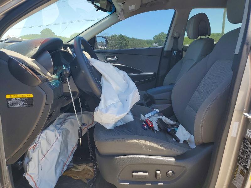 2017 Hyundai Santa fe VIN 5XYZU3LB1HG416414 COPART salvage auction — FRONT END, Tn - Salvage Certificate, sold $1,950 on 2026-07-15 (photo 7)