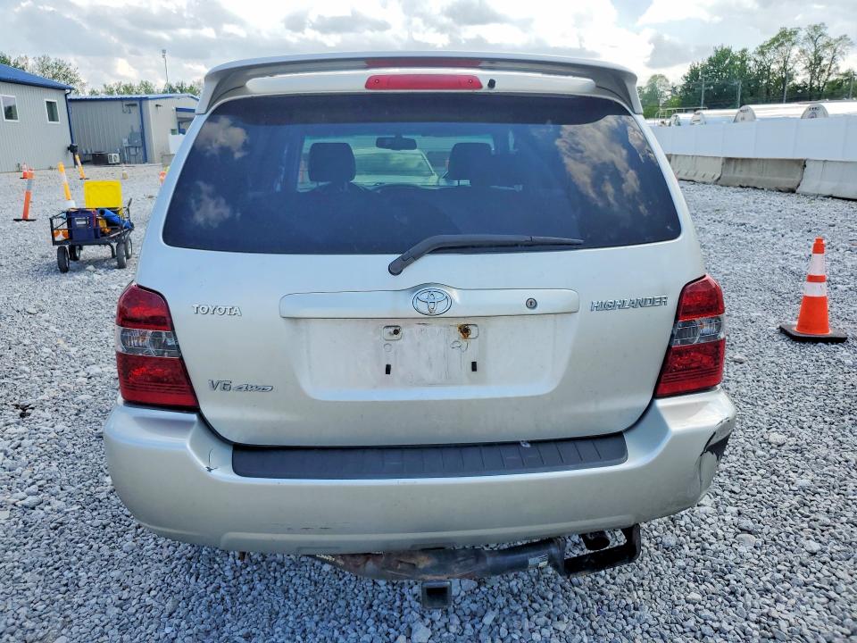 2007 Toyota Highlander VIN JTEEP21A870211411 COPART salvage auction — FRONT END, Oh - Cert Of Title-Salvage, sold $1,250 on 2026-07-07 (photo 6)