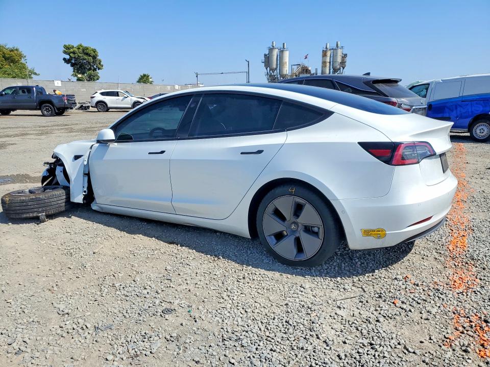 2022 Tesla VIN 5YJ3E1EA5NF316234 COPART salvage auction — FRONT END, Ca - Salvage Certificate, sold $3,800 on 2026-07-21 (photo 2)