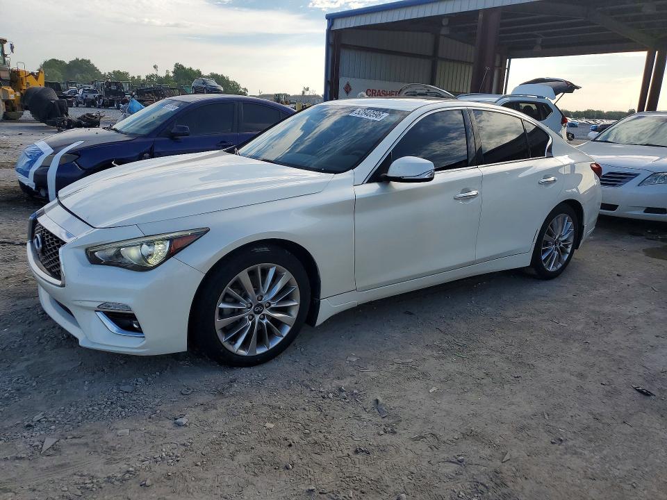 2019 Infiniti Q50 VIN JN1EV7AP6KM516146 COPART salvage auction — FRONT END, Fl - Cert Of Title Slvg Rebuildable, sold $4,150 on 2026-07-14 (photo 1)