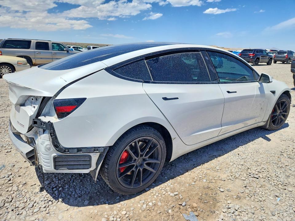 2021 Tesla Model 3 VIN 5YJ3E1EC3MF059669 COPART salvage auction — REAR END, UT - SALVAGE CERTIFICATE, sold $7,700 on 2026-07-24 (photo 3)