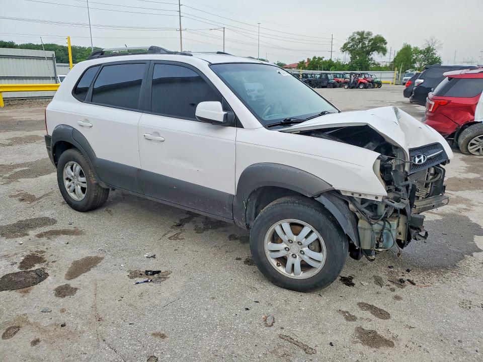 2007 Hyundai Tucson VIN KM8JN12D87U569141 COPART salvage auction — FRONT END, Ia - Cert Of Title-Salvage Title, sold $80 on 2026-07-17 (photo 4)
