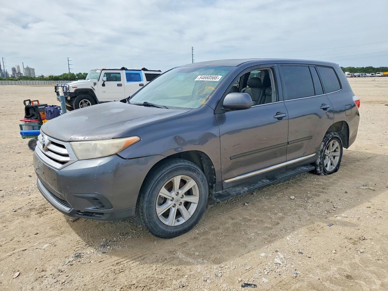 2012 Toyota Highlander VIN 5TDZK3EH5CS073626 COPART salvage auction — Front End, TX - CERTIFICATE OF TITLE (P), sold $3,400 on 2026-07-09 (photo 1)