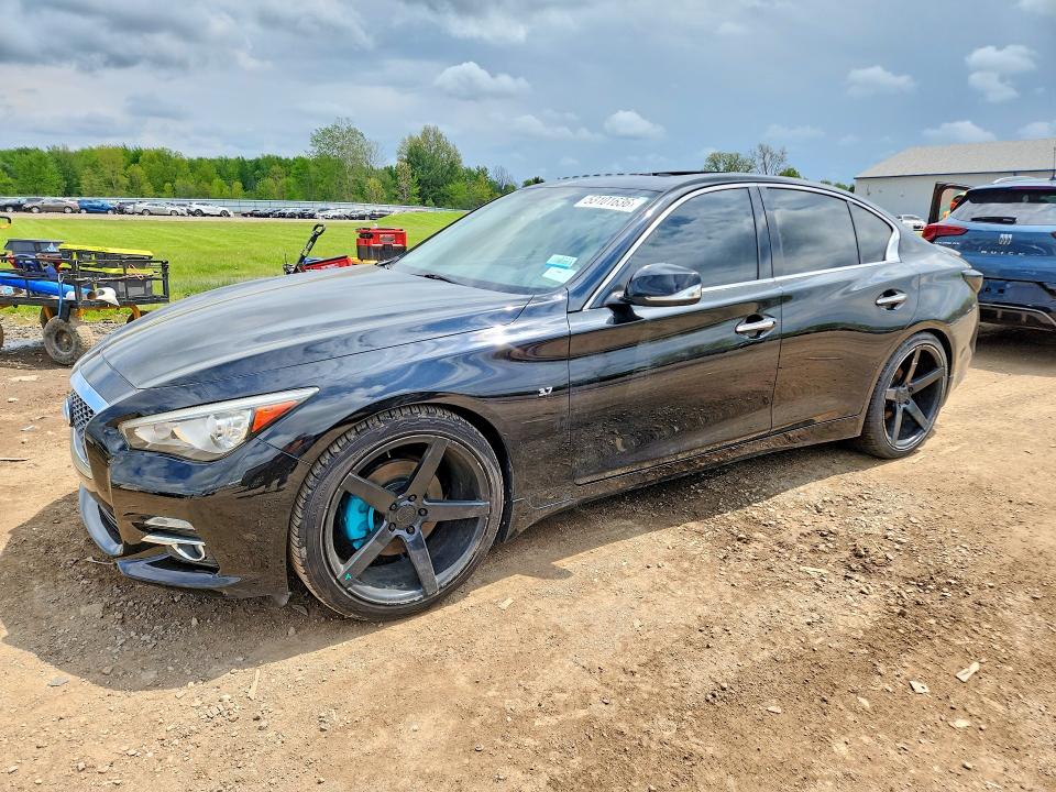 2015 Infiniti Q50 VIN JN1BV7AP3FM338592 COPART salvage auction — WATER/FLOOD, Oh - Cert Of Title-Salvage Flood, sold $1,750 on 2026-07-13 (photo 1)
