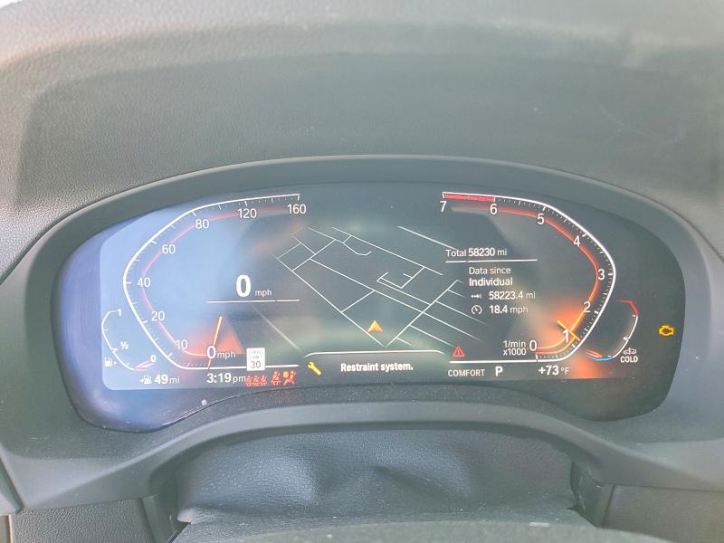 2021 BMW X4 VIN 5UX2V1C08M9H49000 COPART salvage auction — SIDE, CA - SALVAGE CERTIFICATE, sold $13,700 on 2026-07-24 (photo 9)