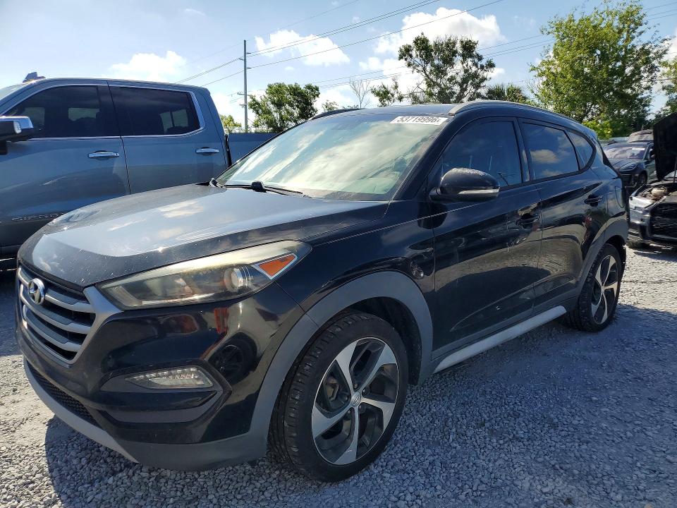 2017 Hyundai Tucson VIN KM8J33A22HU480488 COPART salvage auction — REAR END, Fl - Cert Of Title Slvg Rebuildable, sold $500 on 2026-07-28 (photo 1)