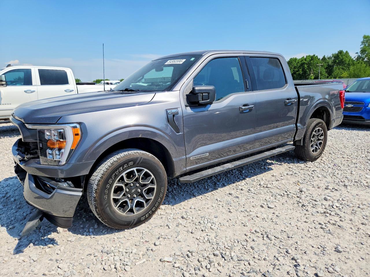 2022 Ford F-150 Lightning VIN 1FTFW1ED4NFB47551 COPART salvage auction — Front End, MI - CERTIFICATE OF TITLE, sold $18,700 on 2026-07-02 (photo 1)