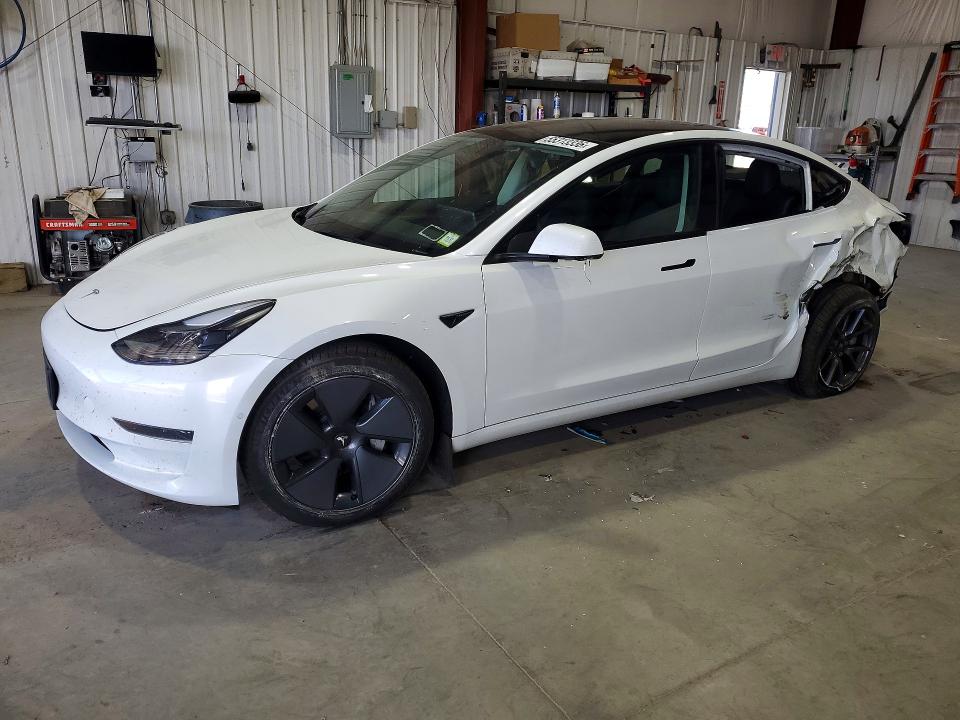 2022 Tesla Model 3 VIN 5YJ3E1EA2NF112071 COPART salvage auction — REAR END, MT - SALVAGE CERTIFICATE OF A VEHIC, sold $5,200 on 2026-08-03 (photo 1)