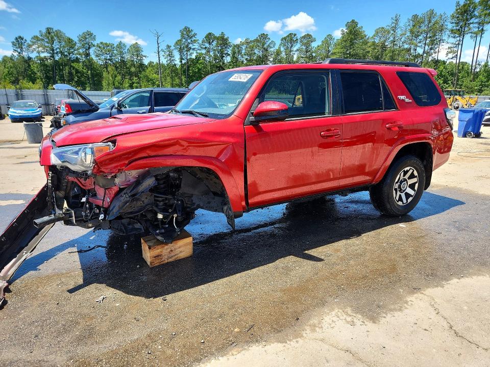 2021 Toyota 4runner VIN JTEPU5JR0M5957259 COPART salvage auction — FRONT END, Sc - Cert Of Title-Salvage, sold $11,400 on 2026-07-20 (photo 1)