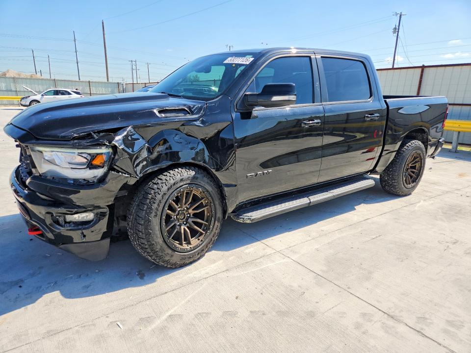 2021 Ram 1500 VIN 1C6SRFFT2MN766640 COPART salvage auction — FRONT END, Tx - Salvage Vehicle Title, sold $9,700 on 2026-07-31 (photo 1)