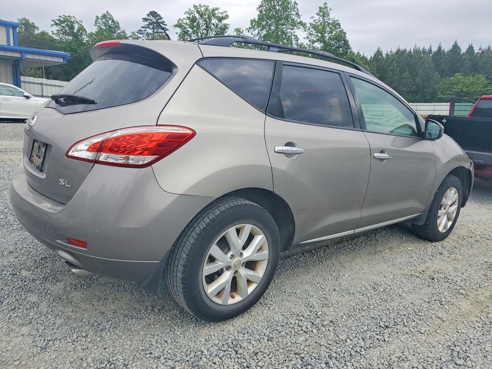 2012 Nissan Murano VIN JN8AZ1MU8CW100656 COPART salvage auction — FRONT END, SC - CERT OF TITLE-SALVAGE, sold $550 on 2026-07-02 (photo 3)