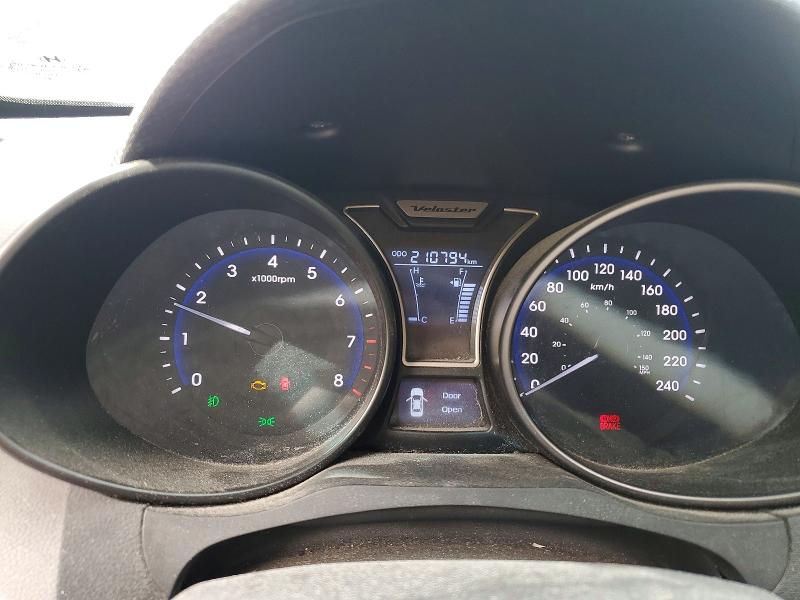 2013 Hyundai Veloster VIN KMHTC6AE8DU097203 COPART salvage auction — FRONT END, On - Permit Salvage, sold $750 on 2026-07-09 (photo 9)