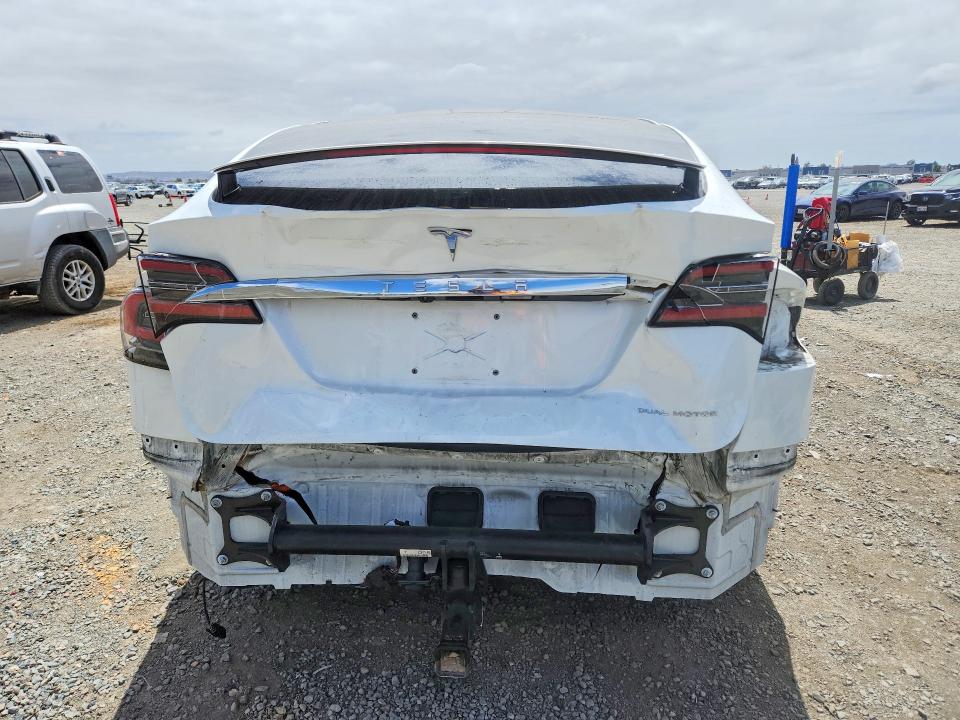 2020 Tesla Model x VIN 5YJXCAE20LF238426 COPART salvage auction — REAR END, Ca - Salvage Certificate, sold $350 on 2026-07-21 (photo 6)