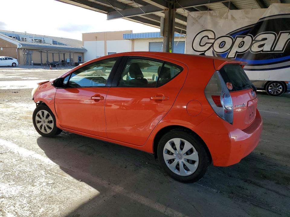 2013 Toyota Prius c VIN JTDKDTB38D1031566 COPART salvage auction — FRONT END, Ca - Salvage Certificate, sold $200 on 2026-07-07 (photo 2)