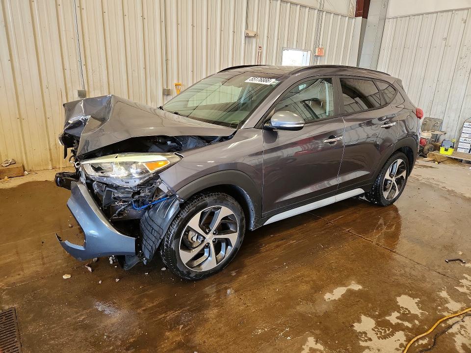 2018 Hyundai Tucson VIN KM8J3CA2XJU621796 COPART salvage auction — FRONT END, Wi - Certificate Of Title, sold $2,100 on 2026-07-18 (photo 1)