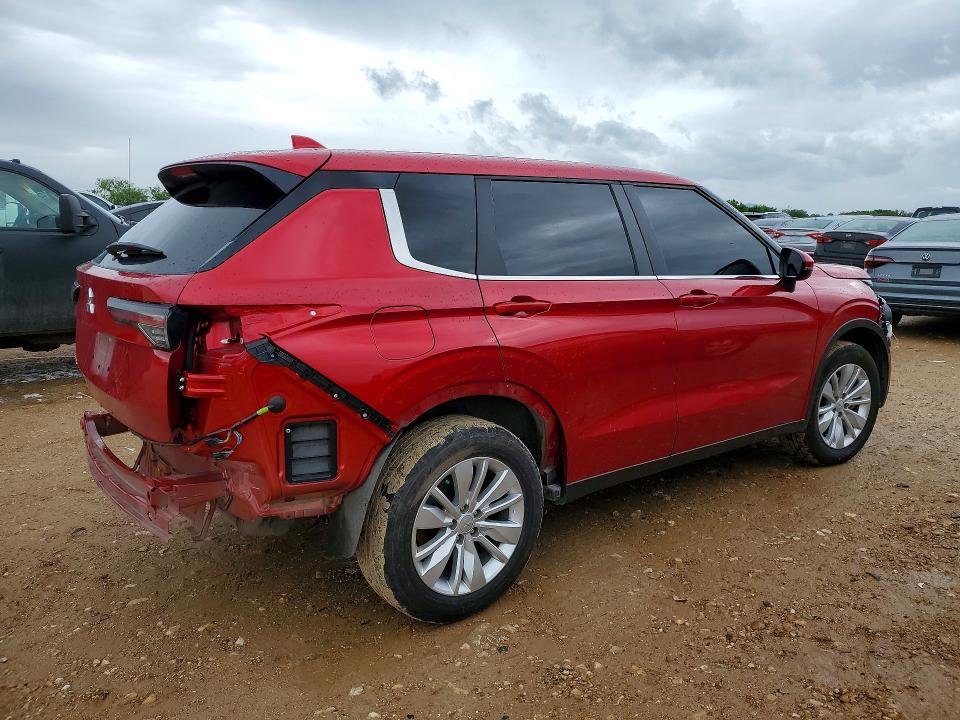 2025 Mitsubishi Outlander VIN JA4J3UA80SZ053393 COPART salvage auction — FRONT END, Tx - Salvage Vehicle Title, sold $9,700 on 2026-07-09 (photo 3)
