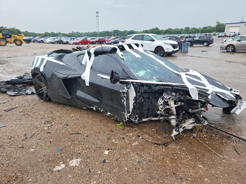 2023 Chevrolet Corvette VIN 1G1YE2D35P5600281 COPART salvage auction — ALL OVER, OK - CERTIFICATE OF TITLE-JUNKED, sold $13,900 on 2026-07-27 (photo 4)