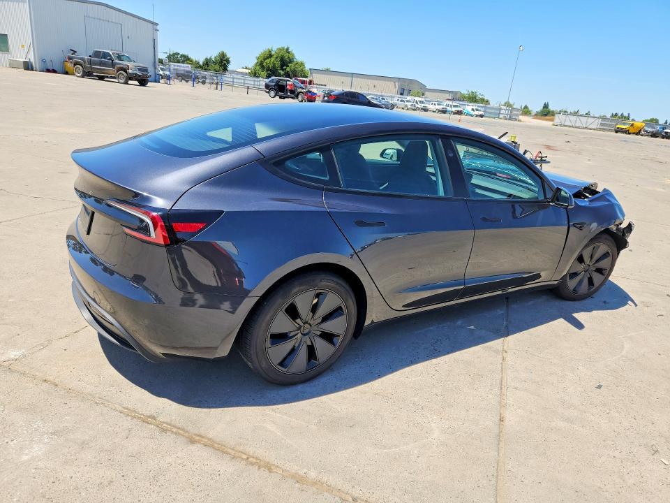 2025 Tesla Model 3 VIN 5YJ3E1EA9SF016532 COPART salvage auction — FRONT END, Ca - Salvage Certificate, sold $9,400 on 2026-07-20 (photo 3)