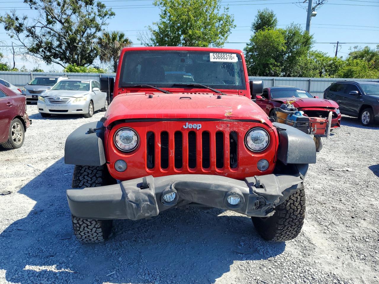2017 Jeep Wrangler Unlimited VIN 1C4BJWFG5HL632015 COPART salvage auction — Front End, FL - CERT OF TITLE SLVG REBUILDABLE, sold $9,600 on 2026-07-07 (photo 5)