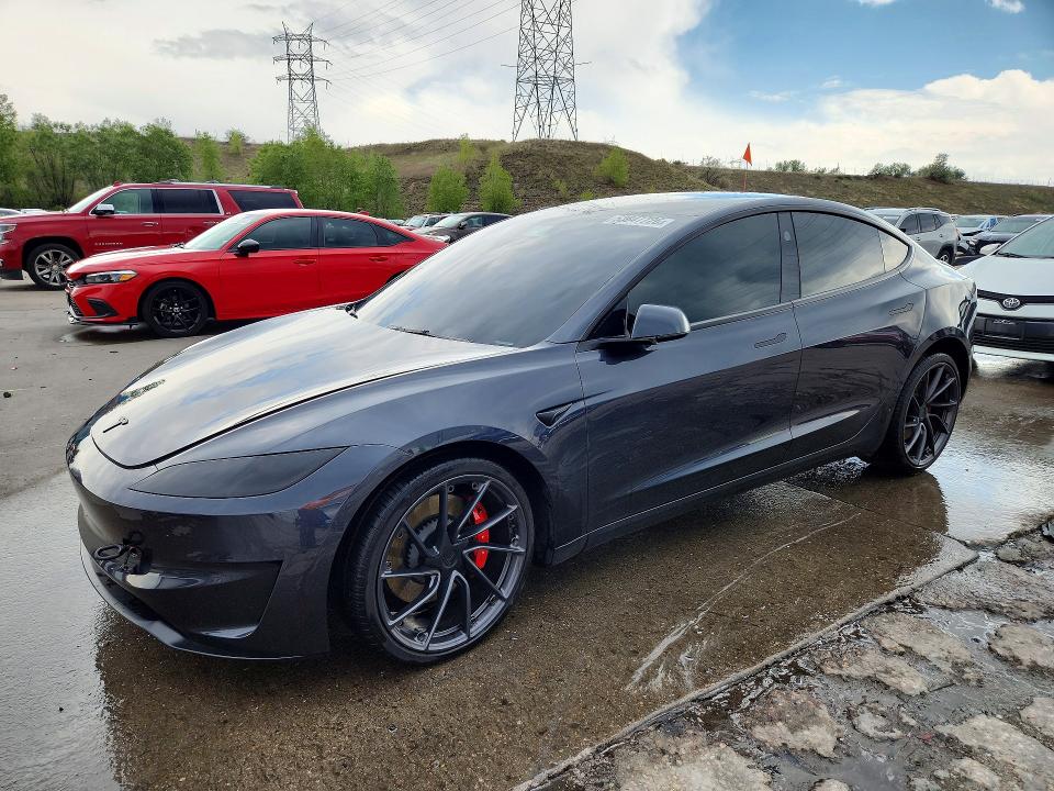2025 Tesla Model 3 VIN 5YJ3E1ET5SF986279 COPART salvage auction — FRONT END, Co - Salvage Title, sold $20,100 on 2026-07-22 (photo 1)
