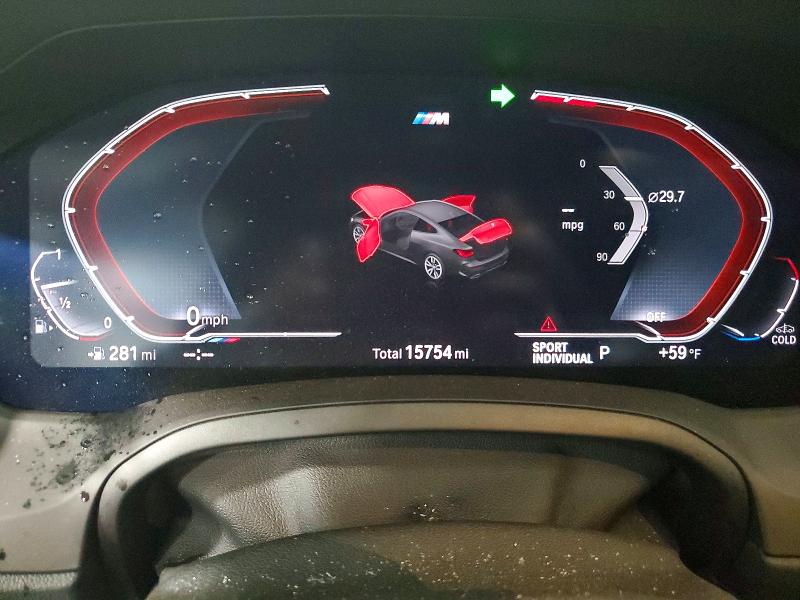 2021 BMW M4 VIN WBA13AR01MCG34569 COPART salvage auction — ALL OVER, Mn - Cert Of Title-Salvage, sold $7,800 on 2026-07-28 (photo 9)