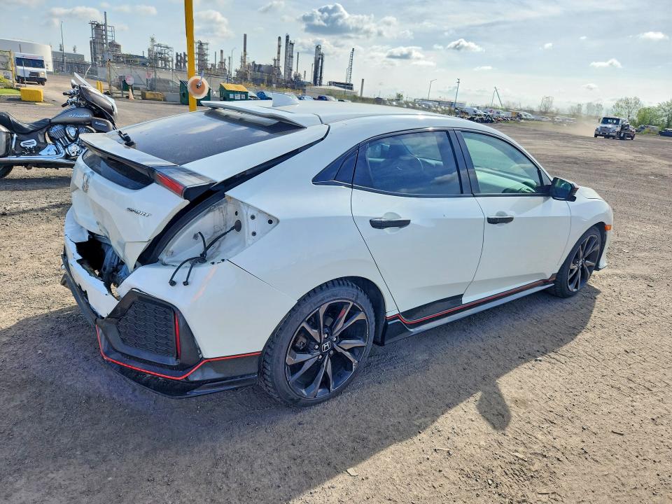 2018 Honda Civic VIN SHHFK7G40JU307644 COPART salvage auction — REAR END, Qc - Gravement Accidente, sold $3,150 on 2026-07-07 (photo 3)