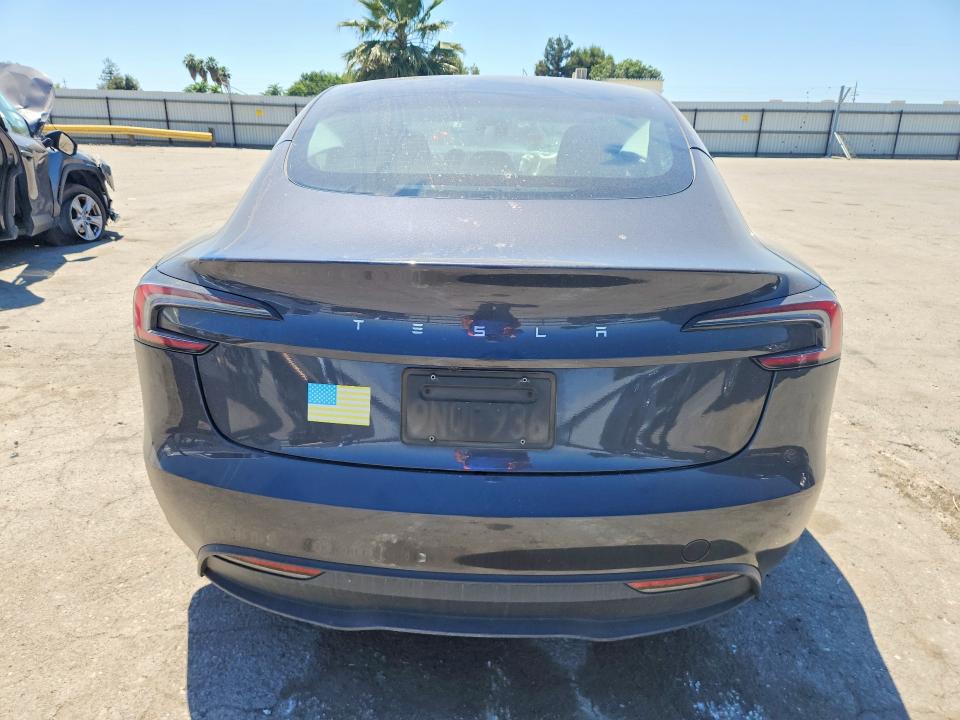 2024 Tesla Model 3 VIN 5YJ3E1EA7RF824727 COPART salvage auction — FRONT END, Ca - Salvage Certificate, sold $7,500 on 2026-08-28 (photo 6)