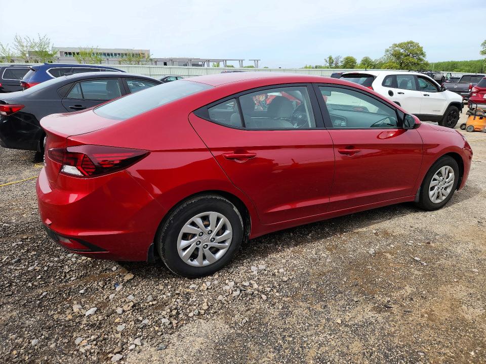2020 Hyundai Elantra VIN KMHD74LF1LU899447 COPART salvage auction — HAIL, Wi - Salvage - Multiple Brands, sold $1,700 on 2026-07-07 (photo 3)