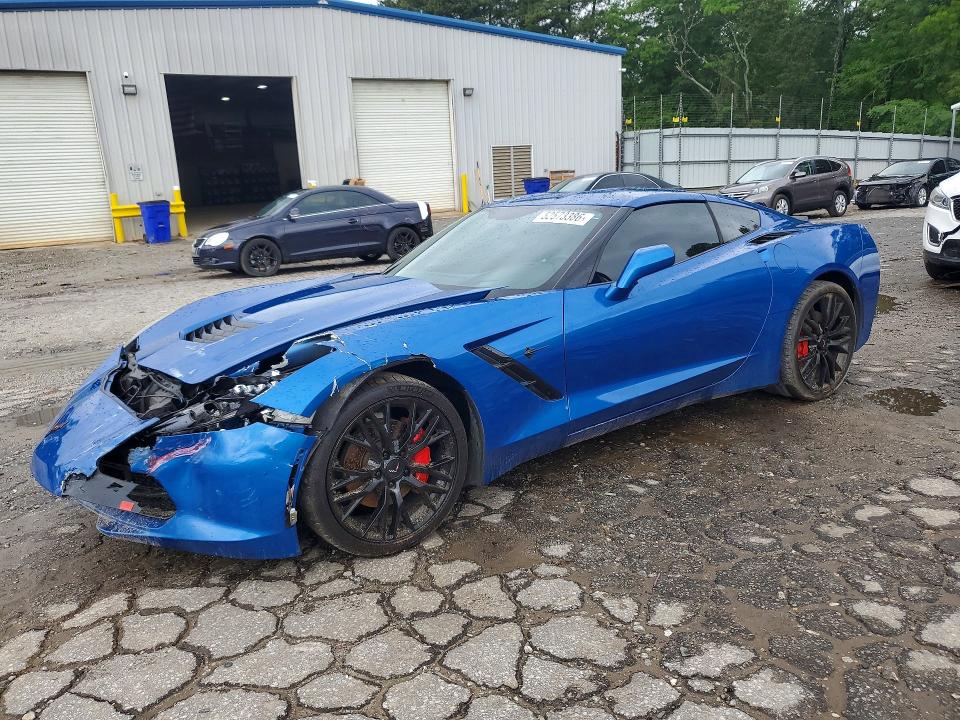 2015 Chevrolet Corvette stingray VIN 1G1YD2D73F5100155 COPART salvage auction — FRONT END, GA - CERT OF TITLE-SALVAGE, sold $14,600 on 2026-07-17 (photo 1)