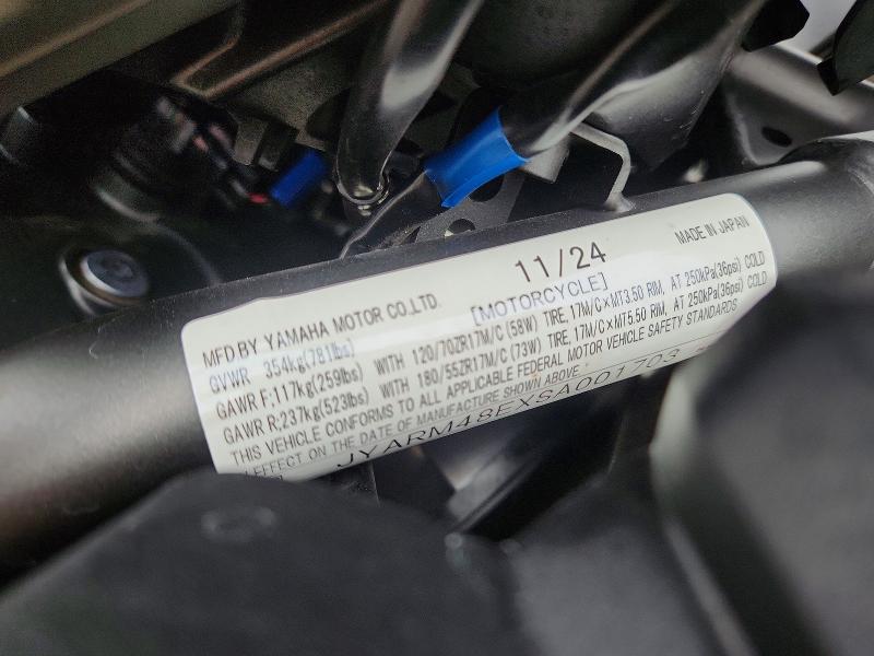 2025 Yamaha VIN JYARM48EXSA001703 COPART salvage auction — SIDE, CO - PUBLIC - SALVAGE TITLE (P), sold $1,600 on 2026-07-30 (photo 9)
