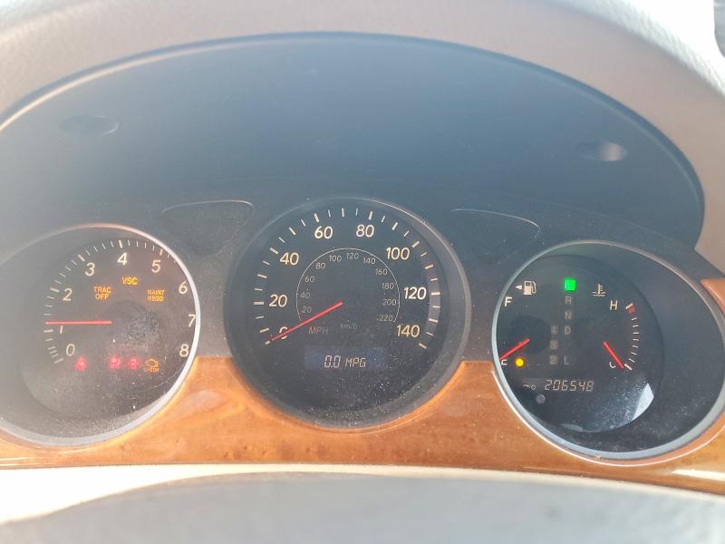 2005 Lexus ES VIN JTHBA30G955086647 COPART salvage auction — FRONT END, TN - SALVAGE CERTIFICATE, sold $700 on 2026-07-02 (photo 9)