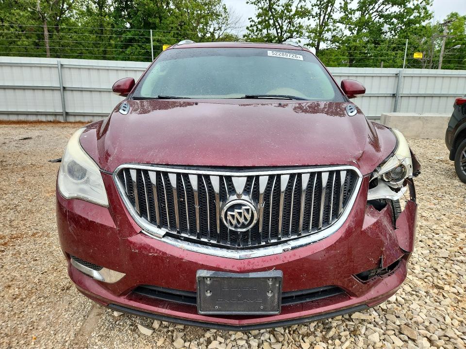 2016 Buick Enclave VIN 5GAKVBKD9GJ265916 COPART salvage auction — HAIL, Ks - Cert Of Title-Salvage, sold $350 on 2026-07-28 (photo 5)