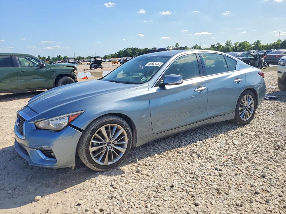 2018 Infiniti Q50 VIN JN1EV7AP2JM364350 COPART salvage auction — FRONT END, Tx - Salvage Vehicle Title, sold $2,850 on 2026-07-31 (photo 1)