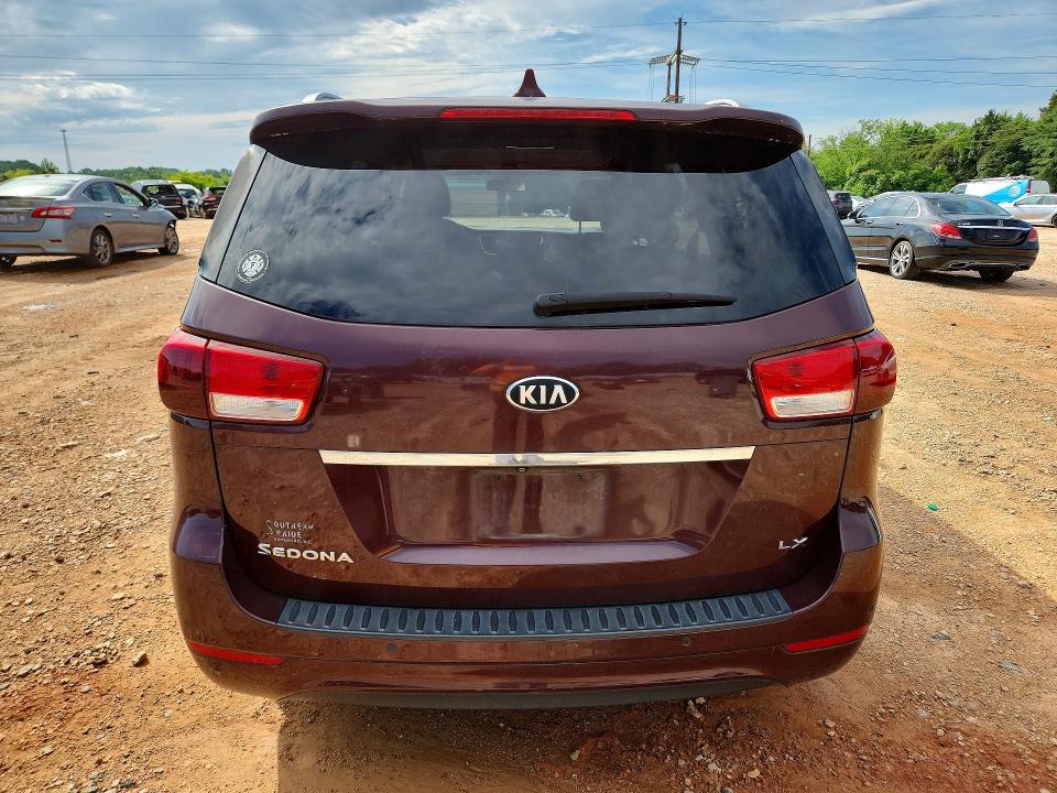 2016 Kia SEDONA VIN KNDMB5C14G6083260 COPART salvage auction — FRONT END, Nc - Certificate Of Title, sold $1,050 on 2026-07-13 (photo 6)